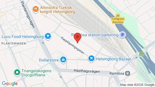 Lagerlokaler att hyra i Helsingborg - kort over placeringen