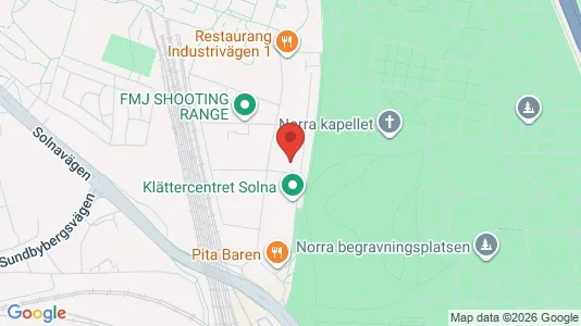 Lagerlokaler att hyra i Solna - kort over placeringen