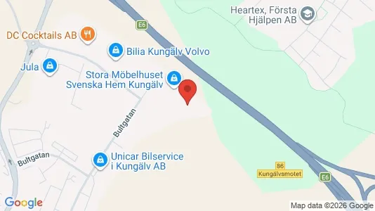Lagerlokaler att hyra i Kungälv - kort over placeringen