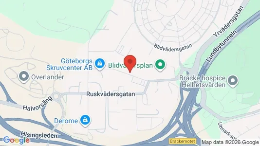Lagerlokaler att hyra i Västra hisingen - kort over placeringen