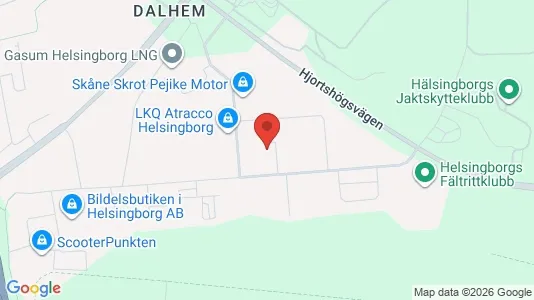 Lagerlokaler att hyra i Helsingborg - kort over placeringen