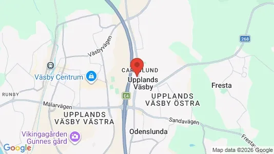 Lagerlokaler att hyra i Upplands Väsby - kort over placeringen