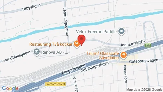 Kontorslokaler att hyra i Partille - kort over placeringen