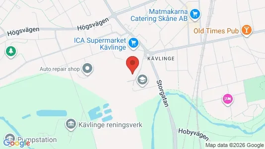 Industrilokaler att hyra i Kävlinge - kort over placeringen