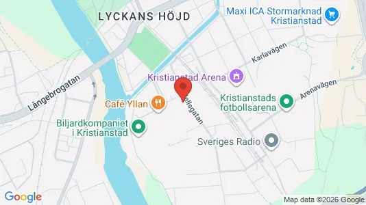 Lagerlokaler att hyra i Kristianstad - kort over placeringen