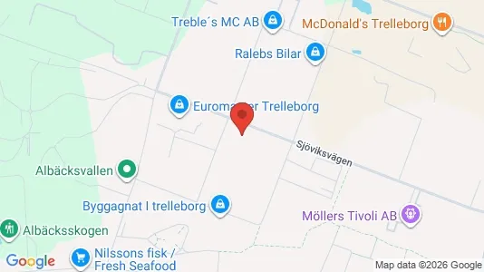 Lagerlokaler att hyra i Trelleborg - kort over placeringen