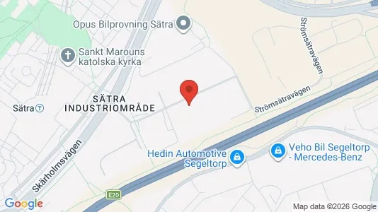 Lagerlokaler att hyra i Söderort - kort over placeringen