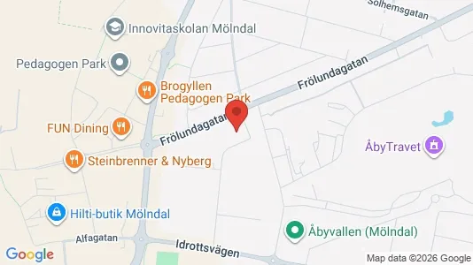 Kontorslokaler att hyra i Mölndal - kort over placeringen