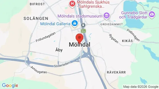 Lagerlokaler att hyra i Mölndal - kort over placeringen