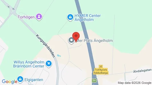 Lagerlokaler att hyra i Ängelholm - kort over placeringen