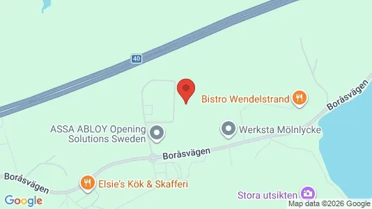 Lagerlokaler att hyra i Göteborg Östra - kort over placeringen