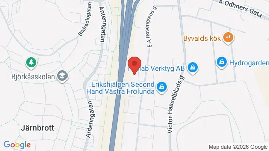 Lagerlokaler att hyra i Askim-Frölunda-Högsbo - kort over placeringen