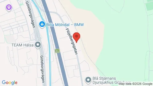Lagerlokaler att hyra i Mölndal - kort over placeringen
