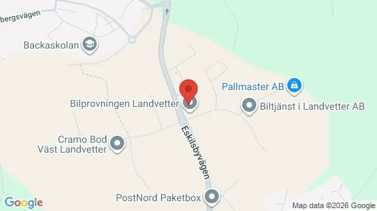 Lagerlokaler att hyra i Härryda - kort over placeringen
