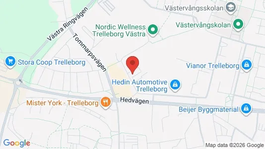 Lagerlokaler att hyra i Trelleborg - kort over placeringen