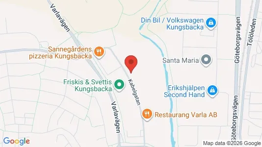 Lagerlokaler att hyra i Kungsbacka - kort over placeringen