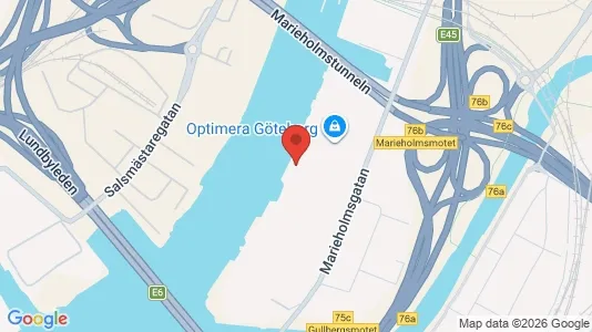 Lagerlokaler att hyra i Göteborg Östra - kort over placeringen