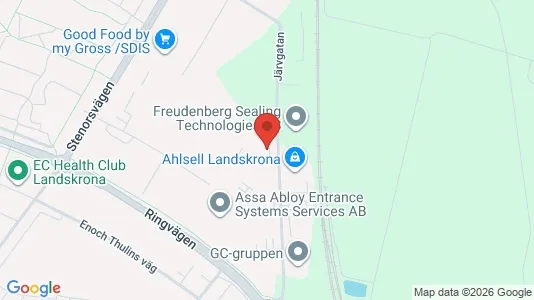 Lagerlokaler att hyra i Landskrona - kort over placeringen