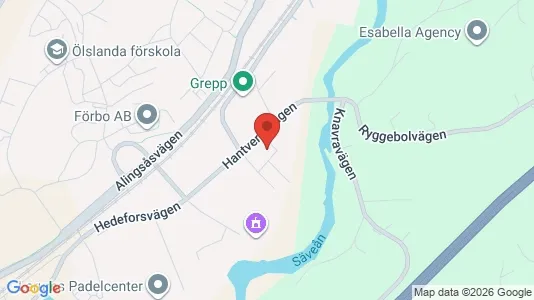 Lagerlokaler att hyra i Lerum - kort over placeringen