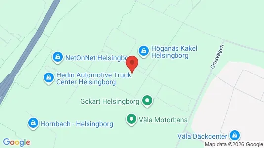 Lagerlokaler att hyra i Helsingborg - kort over placeringen