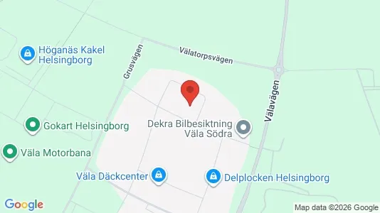 Lagerlokaler att hyra i Helsingborg - kort over placeringen