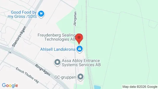 Lagerlokaler att hyra i Landskrona - kort over placeringen