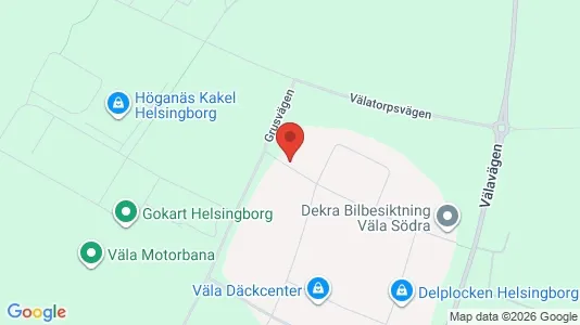 Lagerlokaler att hyra i Helsingborg - kort over placeringen