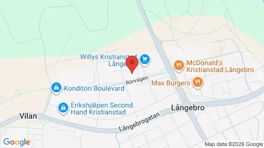 Lagerlokaler att hyra i Kristianstad - kort over placeringen