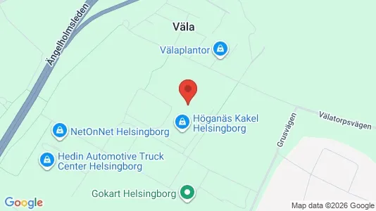 Lagerlokaler att hyra i Helsingborg - kort over placeringen