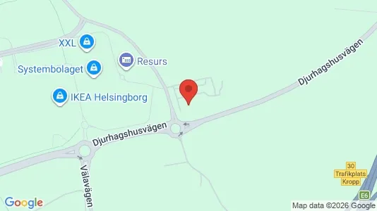 Lagerlokaler att hyra i Helsingborg - kort over placeringen