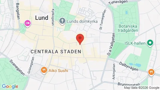 Lagerlokaler att hyra i Lund - kort over placeringen