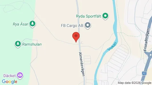 Lagerlokaler att hyra i Borås - kort over placeringen