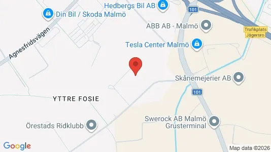 Industrilokaler att hyra i Fosie - kort over placeringen