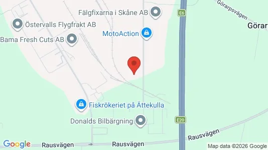 Lagerlokaler att hyra i Helsingborg - kort over placeringen