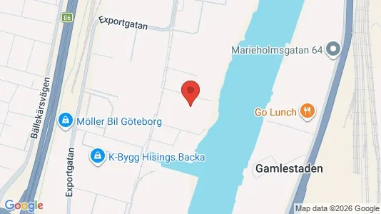 Lagerlokaler att hyra i Göteborg Östra - kort over placeringen