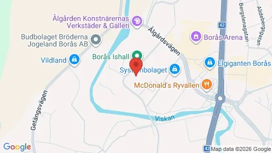 Lagerlokaler att hyra i Borås - kort over placeringen