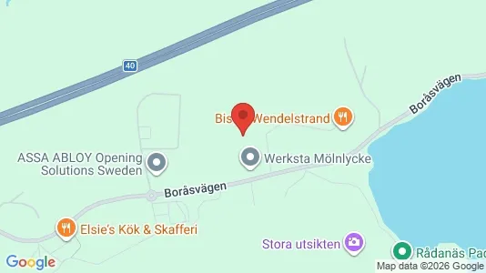 Lagerlokaler att hyra i Härryda - kort over placeringen