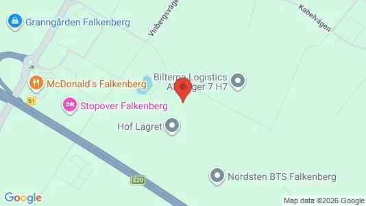Lagerlokaler att hyra i Falkenberg - Bild från Google Street View