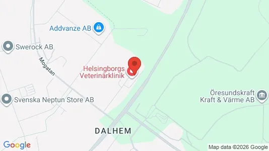 Lagerlokaler att hyra i Helsingborg - kort over placeringen