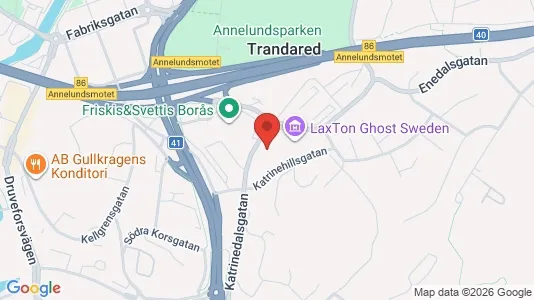 Lagerlokaler att hyra i Borås - kort over placeringen