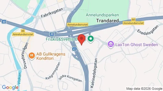 Lagerlokaler att hyra i Borås - kort over placeringen