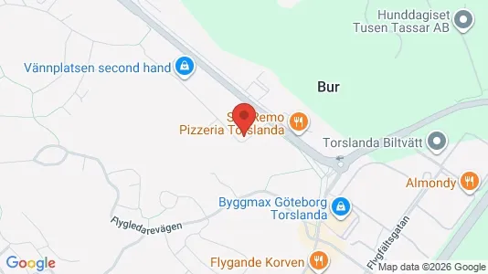 Lagerlokaler att hyra i Västra hisingen - kort over placeringen
