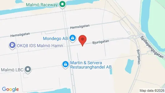 Lagerlokaler att hyra i Malmö Centrum - kort over placeringen