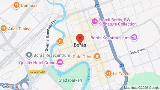 Lagerlokaler att hyra i Borås - kort over placeringen
