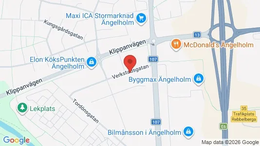 Industrilokaler att hyra i Ängelholm - kort over placeringen