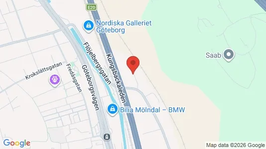 Lagerlokaler att hyra i Mölndal - kort over placeringen