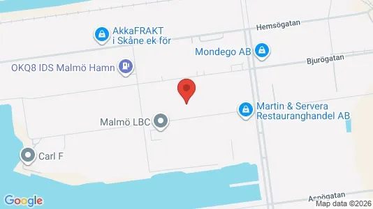 Industrilokaler att hyra i Malmö Centrum - kort over placeringen