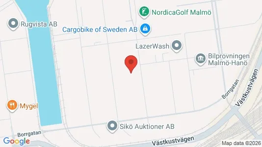 Industrilokaler att hyra i Malmö Centrum - kort over placeringen