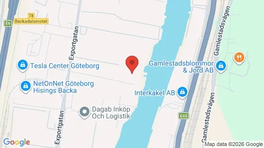 Industrilokaler att hyra i Norra hisingen - kort over placeringen