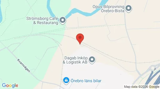 Industrilokaler att hyra i Örebro - kort over placeringen